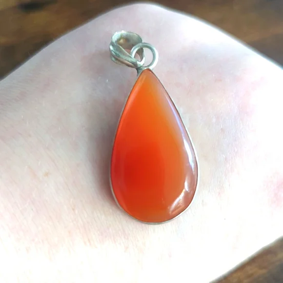 VGUC Vintage Carnelian Pendant - Picture 1 of 4